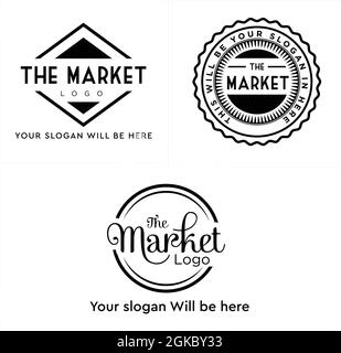 Store Mode Label Emblem Markt Logo Design Stock Vektor