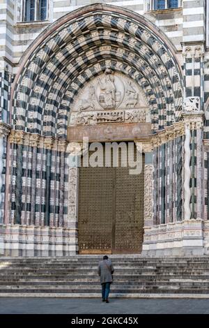Europa. Italien. Ligurien. Italienische Riviera. Genua. Kathedrale San Lorenzo Stockfoto