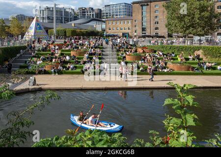 Getreidespeicher Square, King's Cross, London, UK Stockfoto