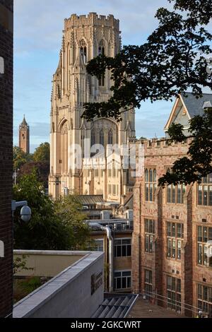 Bristol University Wills Memorial Building und Wills Memorial Tower Stockfoto