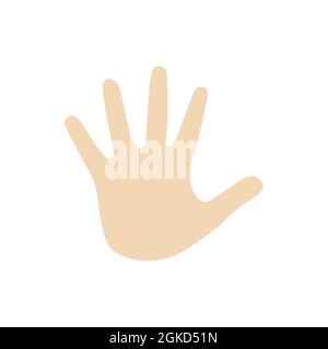 Handsymbol. Menschliche Hand. Vektorgrafik auf weißem Hintergrund Stock Vektor