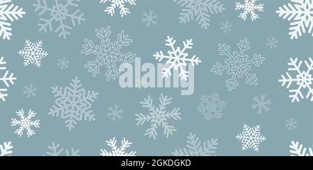 Leuchtend blau nahtlose Schneeflocke weihnachten Winter Hintergrund Stock Vektor