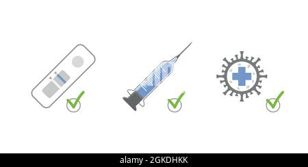 Die 3G Covid-19-Regeln in Deutschland wurden geimpft und geborgen getestet Stock Vektor