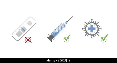 2G Covid-19 Regeln in Deutschland getestet geimpft und erholt Stock Vektor