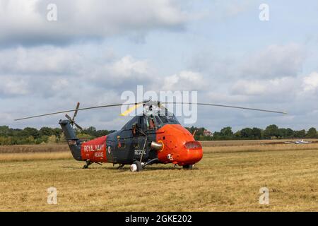 Westland Wessex HU5 (XT761) Hubschrauber im Besitz und betrieben von Historic Helicopter auf statischer Ausstellung auf Abingdon Air & Country Show 2021 Stockfoto