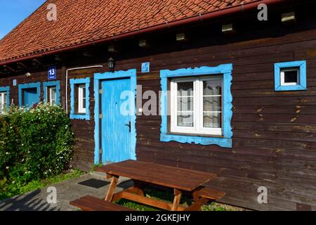 Masurian House, Popielno, Ruciane-Nida, Warmia-Masuren, Popiellnen, Warminsko-Mazurskie, Polen Stockfoto