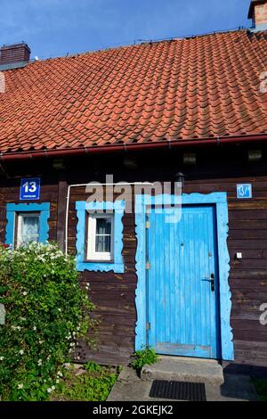 Masurian House, Popielno, Ruciane-Nida, Warmia-Masuren, Popiellnen, Warminsko-Mazurskie, Polen Stockfoto