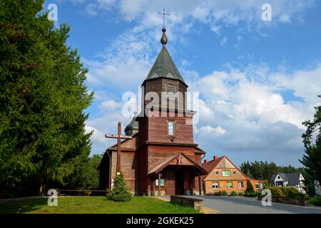 Die hölzerne Kirche, Giby, Podlachien, Polen Stockfoto