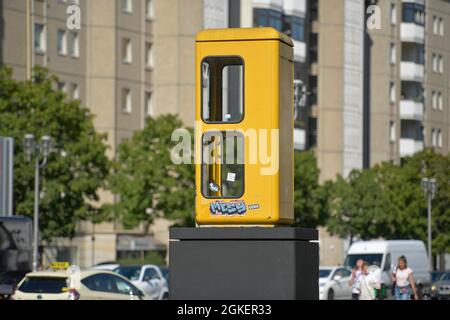 Denkmal, Telefonzelle, Leipziger Straße, Mitte, Berlin, Deutschland Stockfoto