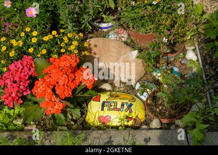 Tierfriedhof, Hausvaterweg, Falkenberg, Lichtenberg, Berlin, Deutschland Stockfoto