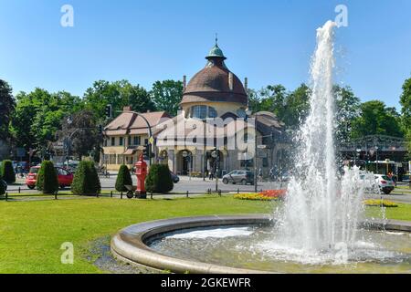 Bahnhof, Brunnen, Mexikoplatz, Zehlendorf, Berlin, Deutschland Stockfoto