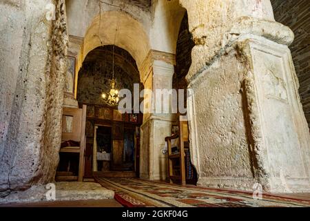 Die historische orthodoxe Kirche von Densus in Rumänien Stockfoto