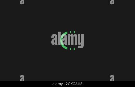 ALPHABET C ODER BUCHSTABE C LOGO MIT NEGATIVEM LEERZEICHEN ZUR ILLUSTRATION Stock Vektor