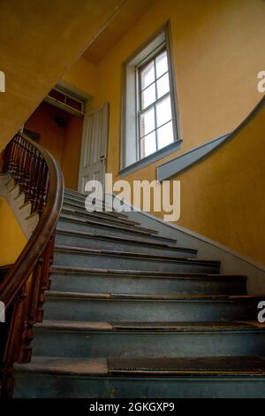 Das Hotel Meade befindet sich im Treppenhaus in der Geisterstadt Bannack State Park, Montana, USA Stockfoto