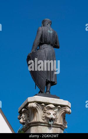 Colmar, Frankreich - 09 06 2021: Rösselmann Brunnen von Bartholdi Stockfoto