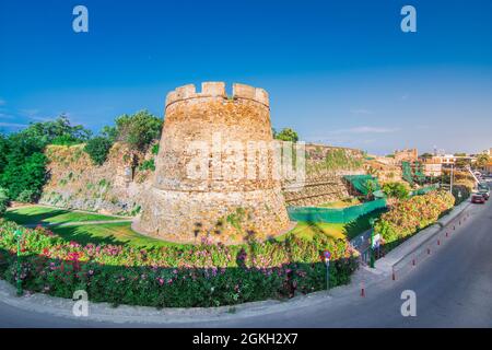 Mauern der alten Festung in Chios Stadt, Griechenland. Stockfoto