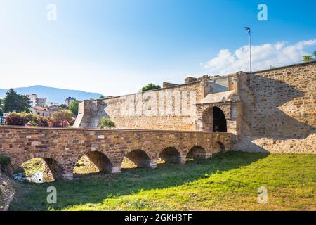 Mauern der alten Festung in Chios Stadt, Griechenland. Stockfoto