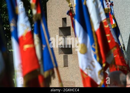 Frankreich, Valence, 2021-06-18. Militärzeremonie zum Gedenken an den Appell des 18. Juni durch General de Gaulle am Memorial de la Resistance. Foto Stockfoto