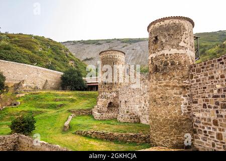 David Gareja Lavra alten Kloster Festungsturm in Georgien Erbe Stockfoto