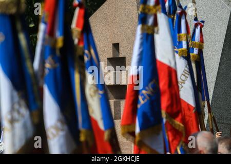 Frankreich, Valence, 2021-06-18. Militärzeremonie zum Gedenken an den Appell des 18. Juni durch General de Gaulle am Memorial de la Resistance. Foto Stockfoto