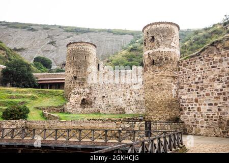 David Gareja Lavra alten Kloster Festungsturm in Georgien Erbe Stockfoto