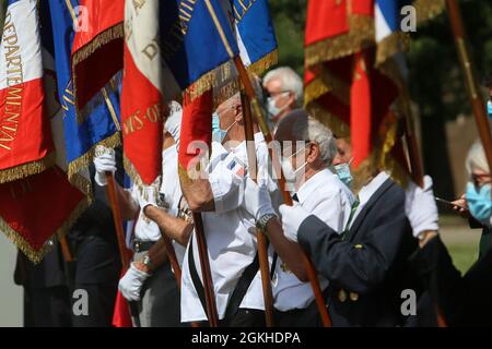 Frankreich, Valence, 2021-06-18. Militärzeremonie zum Gedenken an den Appell des 18. Juni durch General de Gaulle am Memorial de la Resistance. Foto Stockfoto