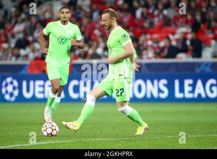 Lille, Frankreich, 14. September 2021, Maximilian Arnold von Wolfsburg während der UEFA Champions League, Gruppenphase, Gruppe G Fußballspiel zwischen Lille OSC (LOSC) und VfL Wolfsburg am 14. September 2021 im Stade Pierre Mauroy in Villeneuve-d?Ascq bei Lille, Frankreich - Foto Jean Catuffe / DPPI Stockfoto