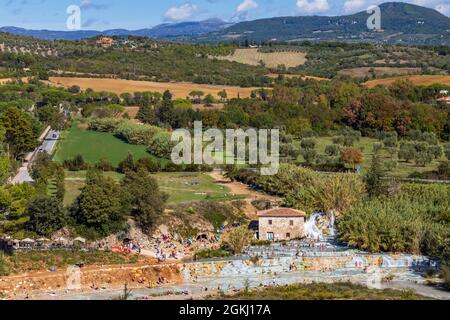 Cascate del Mulino, Saturnia, Toskana, Italien Stockfoto