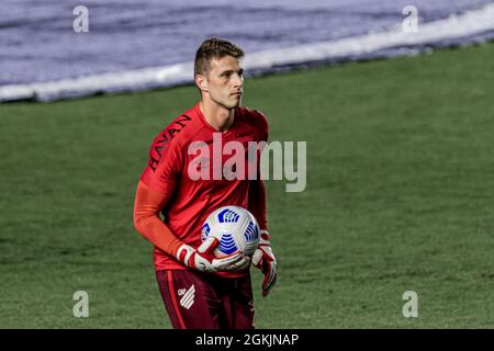 Santos, Brasilien. September 2021. Bento im Spiel zwischen Santos X Athlético PR, das für das Viertelfinale der Copa do Brasil 2021 gilt, das am Dienstag (14) im Urbano Caldeira Stadium, Vila Belmiro, ausgetragen wird. Kredit: Van Campos/FotoArena/Alamy Live Nachrichten Stockfoto