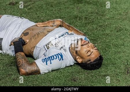 Santos, Brasilien. September 2021. Marinho im Spiel zwischen Santos X Athlético PR, gültig für das Viertelfinale des brasilianischen Cup 2021, das am Dienstag (14) im Urbano Caldeira Stadium, Vila Belmiro, ausgetragen wird. Kredit: Van Campos/FotoArena/Alamy Live Nachrichten Stockfoto