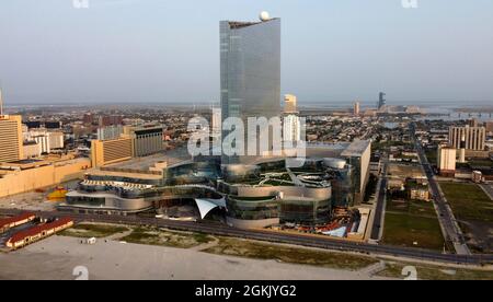 Luftaufnahme des Ocean Beach Resort in Atlantic City, NJ Stockfoto
