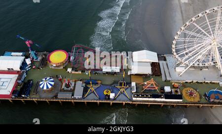 Luftaufnahme des Steel Pier in Atlantic City, NJ Stockfoto