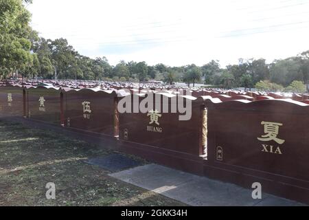 Chinesische Gräber auf dem Friedhof von Rookwood (Nekropolis von Rookwood). Stockfoto