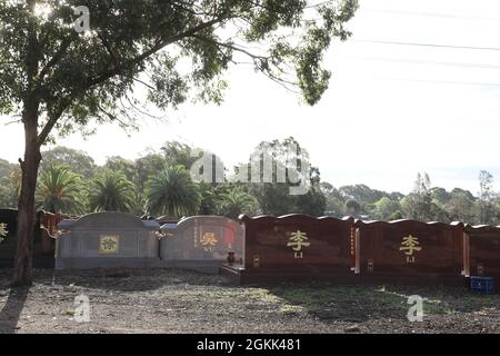 Chinesische Gräber auf dem Friedhof von Rookwood (Nekropolis von Rookwood). Stockfoto