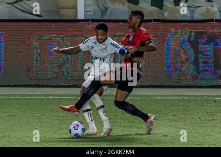 Santos, Brasilien. September 2021. Marinho im Spiel zwischen Santos X Athlético PR, gültig für das Viertelfinale des brasilianischen Cup 2021, das am Dienstag (14) im Urbano Caldeira Stadium, Vila Belmiro, ausgetragen wird. Kredit: Van Campos/FotoArena/Alamy Live Nachrichten Stockfoto