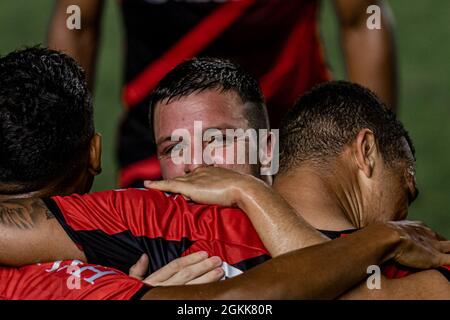 Santos, Brasilien. September 2021. Kayzer im Spiel zwischen Santos X Athlético PR, gültig für das Viertelfinale des Brasilien-Pokals 2021, das am Dienstag (14) im Urbano Caldeira Stadium, Vila Belmiro, ausgetragen wird. Kredit: Van Campos/FotoArena/Alamy Live Nachrichten Stockfoto