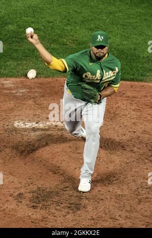 Kansas City, Usa. 14. Sep, 2021./im Kauffman Stadium in Kansas City, Missouri am Dienstag, 14. September 2021. Foto von Kyle Rivas/UPI Credit: UPI/Alamy Live News Stockfoto