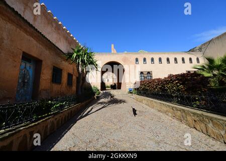 Gärten und ein Museum in der Kasbah der Udayas in Rabat, Marokko. Stockfoto