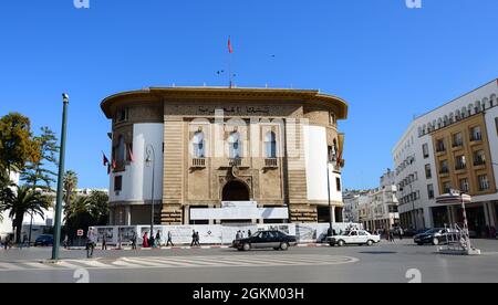 Gebäude der Bank of Morocco in Rabat, Marokko. Stockfoto