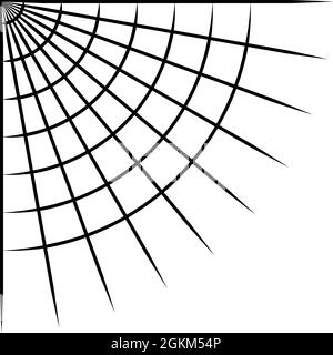 Eckspinnen-Netz für Halloween Fotodekoration, rundes Netz Spinnennetz Stock Vektor