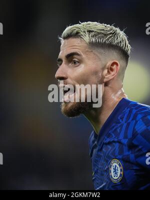 London, Großbritannien. September 2021. Jorginghin von Chelsea während des UEFA Champions League-Gruppenspiels zwischen Chelsea und Zenit St. Petersburg in Stamford Bridge, London, England am 14. September 2021. Foto von Andy Rowland. Quelle: Prime Media Images/Alamy Live News Stockfoto