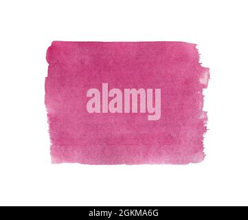 Aquarell hell quadratisch rosa Hintergrund Textur isoliert auf weiß Stockfoto