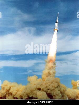 Ansicht des Startfahrzeugs von Little Joe II auf der White Sands Missile Range, New Mexico, 1963-08-28 Stockfoto