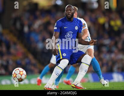 14. September 2021 - Chelsea gegen Chelsea gegen Zenit St. Petersburg - UEFA Champions League - Gruppe H - Stamford Bridge Romelu Lukaku während des Champions-League-Spiels auf der Stamford Bridge. Bildnachweis : © Mark Pain / Alamy Live News Stockfoto