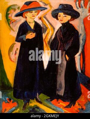 Ernst Ludwig Kirchner, zwei Frauen, Malerei, 1911-1922 Stockfoto