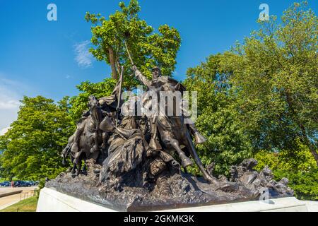 Ulysses S. Grant Cavalry Memorial am westlichen Stützpunkt des Capitol Hill in Washington DC Stockfoto