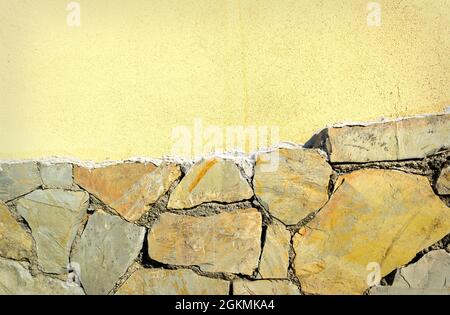 Hintergrund von alten Stein und Beton Wand Textur Stockfoto