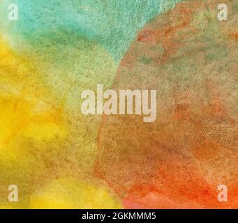 Abstrakt Sommer Aquarell gemalt Hintergrund oder Textur. Stockfoto