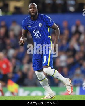 14. September 2021 - Chelsea gegen Chelsea gegen Zenit St. Petersburg - UEFA Champions League - Gruppe H - Stamford Bridge Romelu Lukaku während des Champions-League-Spiels auf der Stamford Bridge. Bildnachweis : © Mark Pain / Alamy Live News Stockfoto