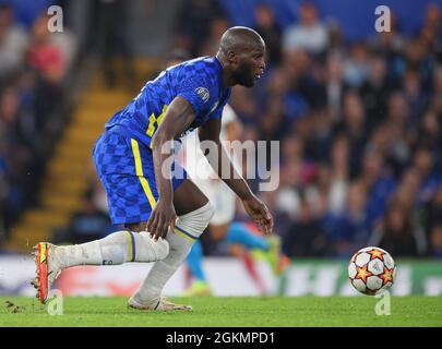 14. September 2021 - Chelsea gegen Chelsea gegen Zenit St. Petersburg - UEFA Champions League - Gruppe H - Stamford Bridge Romelu Lukaku während des Champions-League-Spiels auf der Stamford Bridge. Bildnachweis : © Mark Pain / Alamy Live News Stockfoto